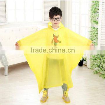 Kids Hooded Rain Poncho Raincoat Cover Long Rainwear For Age 5~10