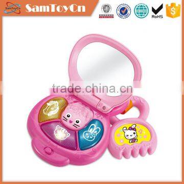 B/O pink plastic lighted baby toys with music