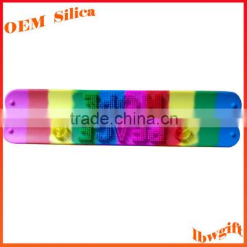 Factory direct sales silicone snap bangle with customized logo