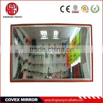 Roundtangular unbreakable convex mirror