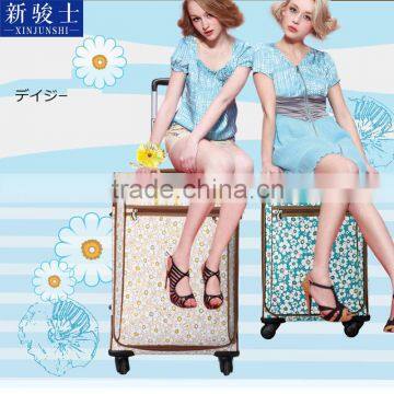 China Factory Polyester Bag Trolley Colorful Flower Printed Luggage Trolley Bag photo-5