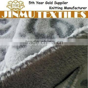 JINMU textiles 100% Polyester Printed Super Soft Coral Fleece Fabric