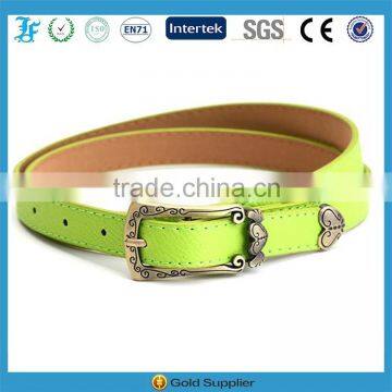 Retro Style Pin Buckle Genuine Leather Belt for Girl Heart Shape