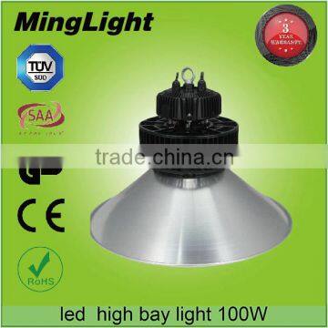 2016 hot factory light led industrial high bay lighting 100W LED high bay light with TUV SAA GS CE ROHS certificates