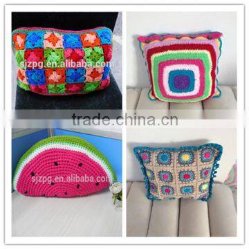 crochet car seat cushion cover with high quality , crochet cotton cushion supplier