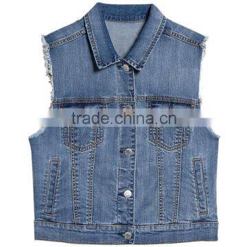 wholesale girl's denim vest