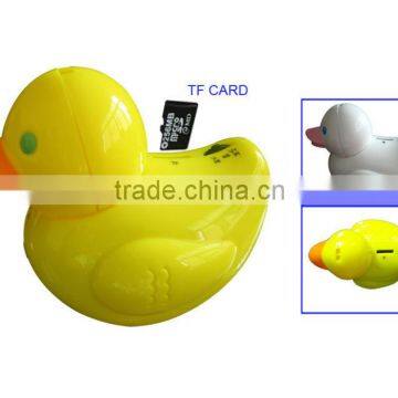 MPS-147TF portable cute duck shape mini headphone abs speaker