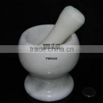 White Marble Mortar Pestle in wholsale