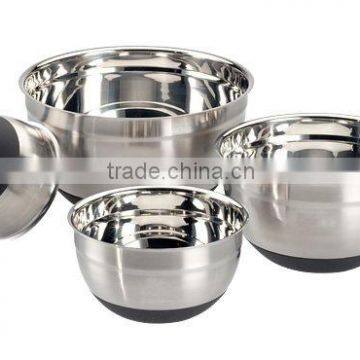 Stainless Steel Mixing Bowl with Silicon Base