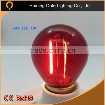 Glass pendant light 220v led glass cover bulb G45 edison bulbs E27,Christmas tree decorations,g45 led edison bulb