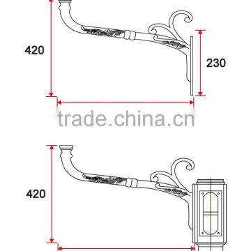 Wholesale Outdoor Street Lighting Accessories D113 Sand Casting Lamp Arm photo-2