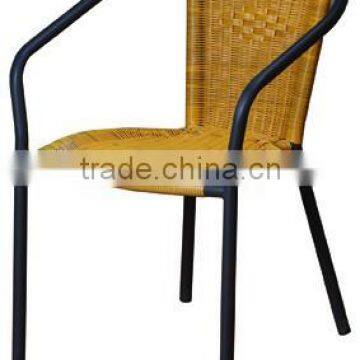 Recycled Comfortable Long Lifetime Outdoor Wicker Chair Single Dining Furniture