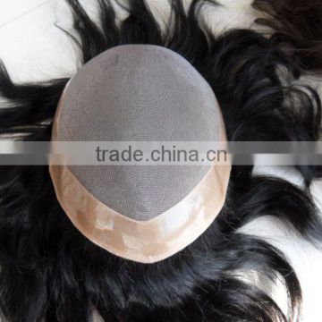 Hot sale 100% real human hair toupee for men