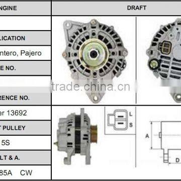 Top quality auto car alternator for Montero, Pajero a003ta0791 alternator