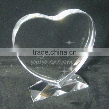 Heart Shape Crystal Block