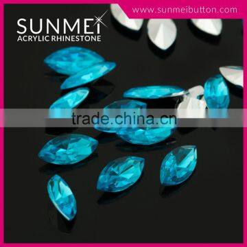 Free Sample Marquise Shape Large Pointback Acrylic Gem