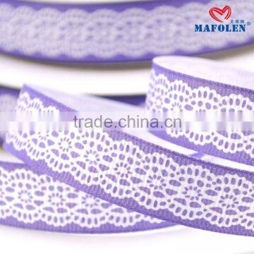 Polyester Ribbon Artificial Rose Flowers for Wedding