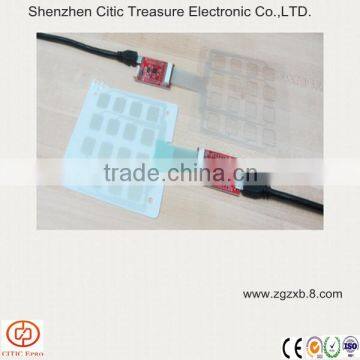 capacitive touch foil film button, clear film touch