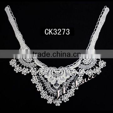 Machine made lace collars,100% cotton lace collar CK3273