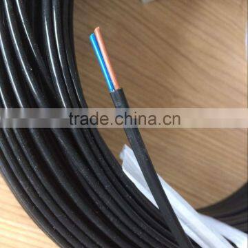 double cores AWG18 FEP teflon insulating wire cable with black sheath