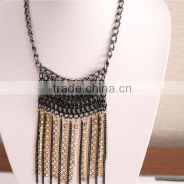 Gold Plated Jewelry Necklace, Crystal Necklaces, Layered Necklace Jewelry