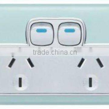 crystal 2G 2W electric switch and socket