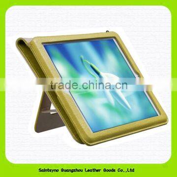 15043 Genuine leather cases for ipad with elastic closure,high quality Pu leather case cover for ipad air,for ipad case