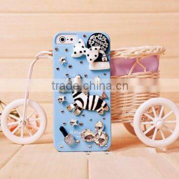 Various color option cute horse custom-made diamond model mobile phone covers for 4 4s/5,samsung