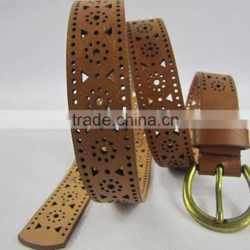 Women's Burned Perforated Jeans Garment Belt for Trousers photo-2