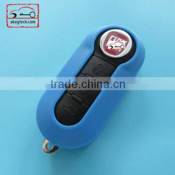 Okeytech fiat key cover Fiat 500 3 buttons remote key cover(blue) for fiat 500 key