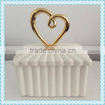 custom ceramic heart shaped jewelry box