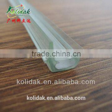 Clear co-extrusion plastic profile