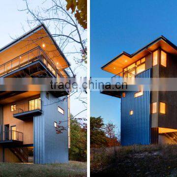 prefabricated masion steel structure villa style small house