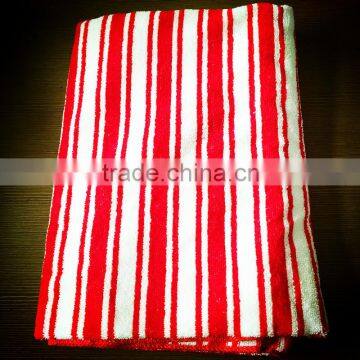 100%polyester Cation Stripe Beach/bath Towel