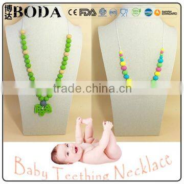 Personalized Teething Amber Silicone Necklace photo-2