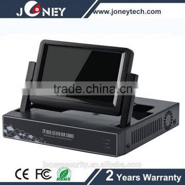 Embedded LINUX 7 inch Monitor P2P CCTV Security H 264 8CH NVR