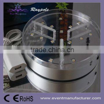 RGBW 15CM Round Flower Vase Base LED Table Centerpiece Decoration Light With Battery Powered photo-2