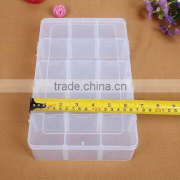27.6X16.5X5.6cm In Stock Rectangle Useful 15 Grid Plastic Adjustable Jewelry Organizer Box Storage Container Case photo-5