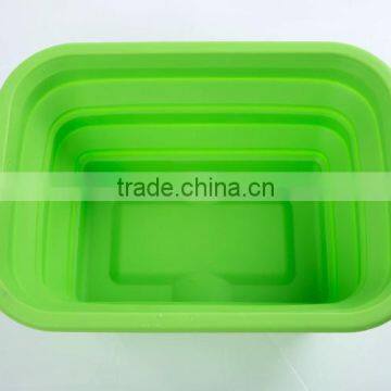 Outdoor Large Capacity Easy Take Storage Silicone Folded Camping Fruit Vegetable Basin Outdoor Folding Basin Cutlery photo-4