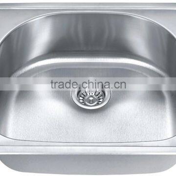 Turkey Market Stainless Steel Single Bowl Vegetable Kitchen Sink GR-2522B