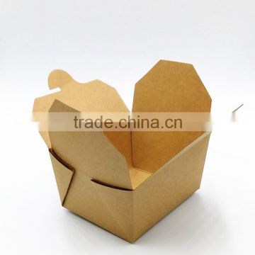 Recycle Brown Kraft Paper Food Folding Meal Box