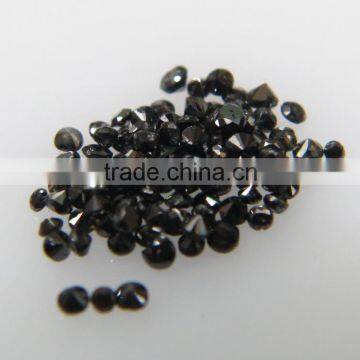 0.7-1mm Natural Loose Round Cut Fancy Black Diamond