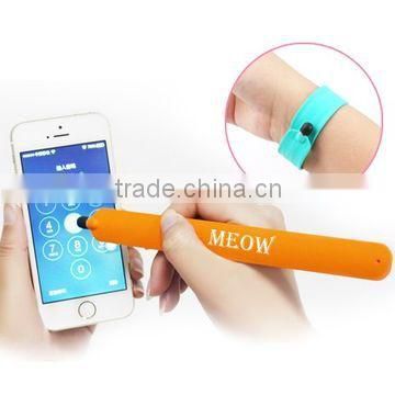 Silicone Rubber Slap Bracelet With Stylus ,Slap Braclet Screen Touch Pen