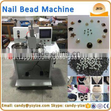 Automatic nail bead attaching machine for for clothing, shoes, leather industry