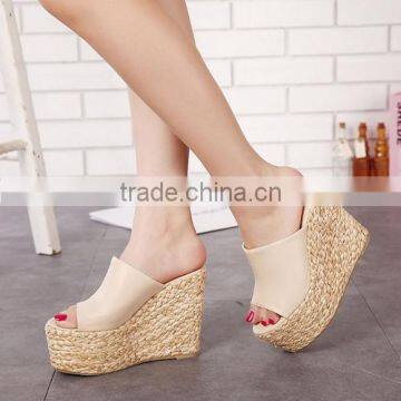 fashion thick open heel ladies safety wedge shoes PH3541