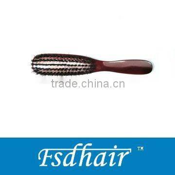 Wooden bristles hair brush