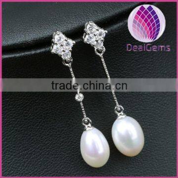 925 silver on a string of natural pearl earrings design set auger