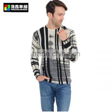 Pure Used Cashmere Sweater, Man Comfortable Dip Dye Pullover photo-2
