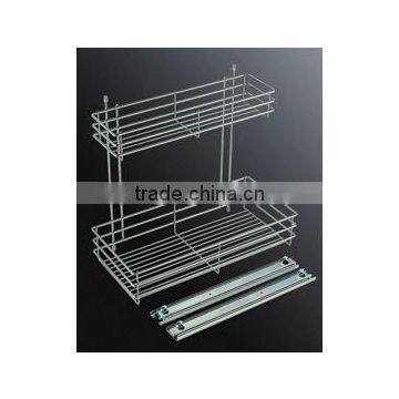 Kitchen hanging 2 layers metal shelving P-0512