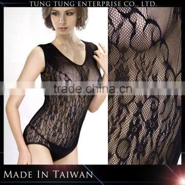 Taiwan Factory Sexy Lingerie Sheer Floret Mesh Teddy